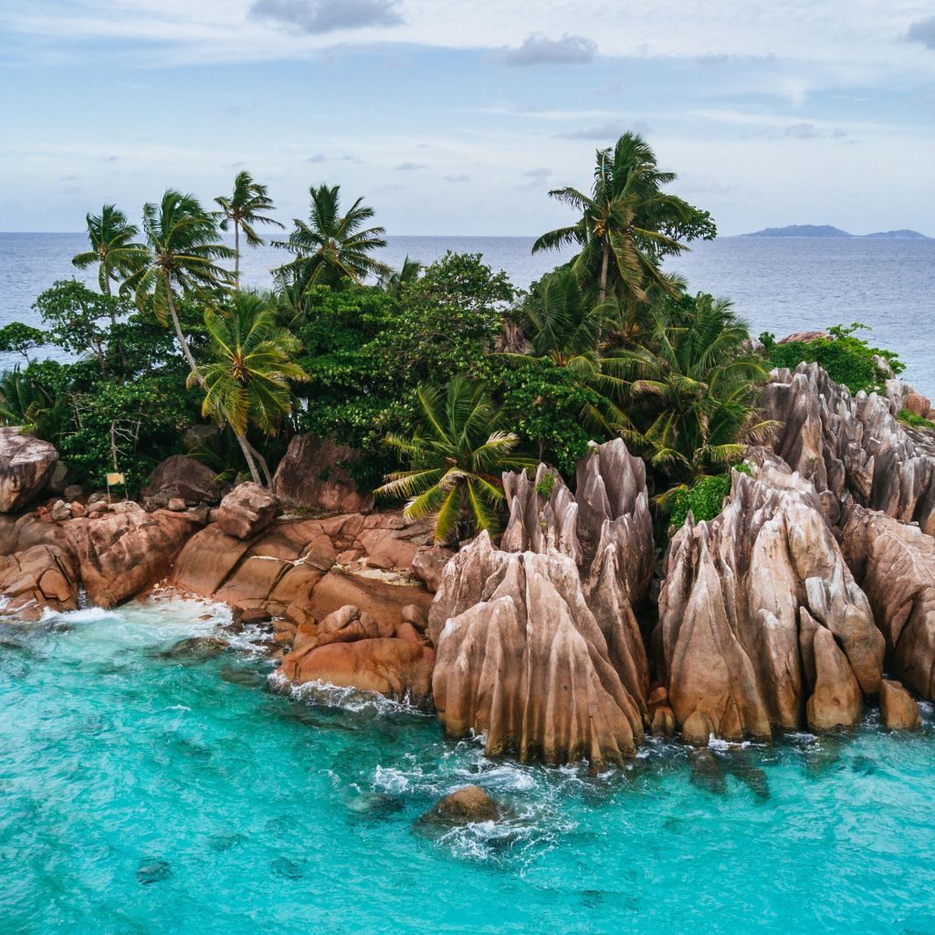 Pequeño islote en Seychelles